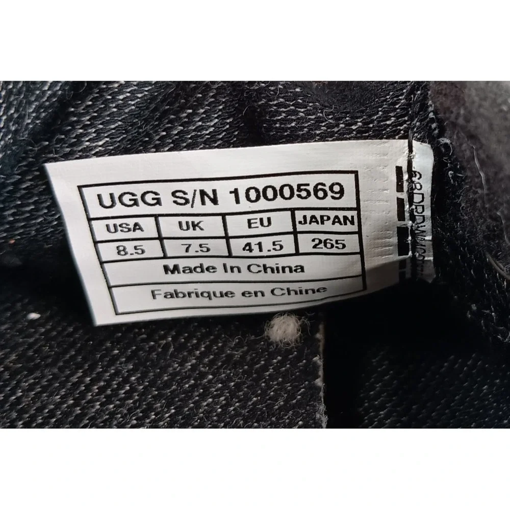 Ugg Australia Men's Canvas‎ Lace Up Sneakers Shoes Charcoal Gray Size 8.5